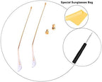 Replacement Temple Tips Temple Arms for Ray-Ban Aviator RB3025 3025 Sunglasses Repair Kit，Bonus Screws/Screwdriver/Sunglasses Bag,Gold