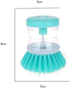 2PCS Dish Brush Convenient Cleaning Tool Scrubber Kitchen Accessories Soap Dispenser Detergent Labor-Saving Pot(Purple)