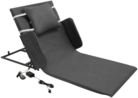 330LB Electric Lifting Backrest for Bed, 2-80° Adjustable Power Lifting Bed Backrest for Pregnant Women Elderly Patient Injured Handicap, Sit-up Back Rest Chair for Neck Lumbar Back Support (Gray)