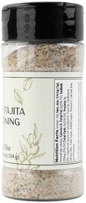 Olive & Vine White Fajita Seasoning, Savory Blend, For Tacos & Grilled Meats, Rich Tradition, Authentic Taste, For Global Recipes (3.68 Ounce)