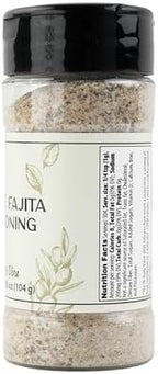 Olive & Vine White Fajita Seasoning, Savory Blend, For Tacos & Grilled Meats, Rich Tradition, Authentic Taste, For Global Recipes (3.68 Ounce)
