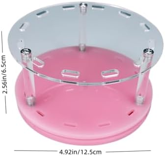 12 Holes Acrylic Rotatable Tweezers Holder, Eyelash Makeup Grafting Tweezer Display Stand Extensions Organizer Training Rack Beauty Tools (Pink)