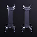Angzhili 8 Pcs Dental Intraoral Cheek Lip Retractor,Cheek Retractors Opener Mouth Opener,Double Head T-Shape Dental Orthodontic Tool Surgical Retractor (Small, Clear)