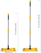 qimedo MOP Z1,Flat Mops for Floor Cleaning with Long Handle, Home Floor Cleaning Tool Mop for Wood/Tile/Laminate/Marble