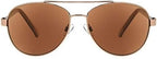 Foster Grant Sofia Vergara x Women's Carmen Full Lens SunReaders Aviator Reading Glasses, Shiny Bronze, 57 mm + 2.75