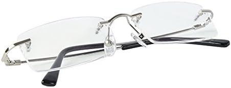 Agstum Blue Light Blocking Glasses - Flexible Rimless Titanium Alloy Eyeglasses Frames Clear Lens