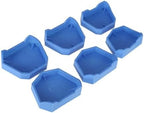 Dental Model Base Forming Kit, 6 Piece Professional Base Former Set, Blue Plastic Molds in Small Medium Large Sizes for Dental Casting and Trimming