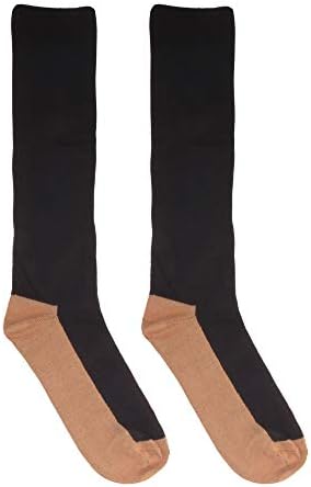 CopperD 2 Prs Rayon from Bamboo Copper Compression Socks Stocking (15-20mmHg) to Reduce Swelling, Better Blood Flow or Comfort Support for Every Day Uses, S/M