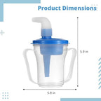 Dysphagia Drinking Cup, 5Cc-15Cc Flow Control, Spill-Proof Spout, Dual Handles, Senior Patient Dysphagia Cups