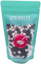NCS Soccer Ball Edible Sprinkles – Black & White Cupcake, Cake & Cookie Decorations, 8 oz