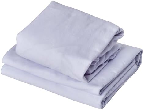 Master Massage Cotton Flannel Sheets Set (3 Piece Set) Massage Table Cover Set, Beauty Salon SPA Bed Replacement Cover, Includes Table Cover, Face Cushion Cover, Table Sheet, Pure White