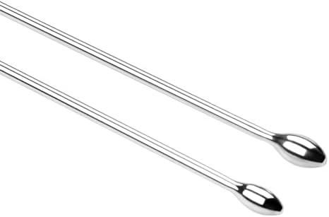 FST Urethral Sound 2Pcs Stainless Steel Sounding Rod Urethra Plug Urethral Dilator Sounding Rod Set Male Prostate Massage and Stimulation Adult Sex Toys for Men (A)