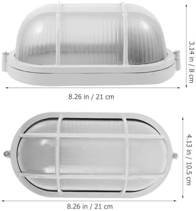 Yardwe Sauna Light Explosion Proof Lamp for High Temp Steam Rooms Durable Multi-Use Wall Fixture for Sauna Corridor Warehouse Easy Installation 8.27In