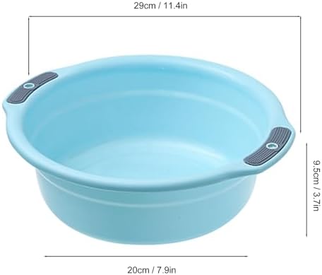 Large Capacity Wash Basin with Anti Slip Thicken Plastic Easy to Carry Multi Functional Design for Home Dormitory (S 16.5cm Height)