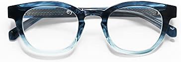 eyebobs - Waylaid | Round Frame for Average Faces, Blue Fade Crystal, 2.25