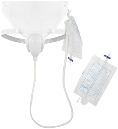 Urine Collector for Elderly Men, Wearable Silicone Urine Collector Adjustable Tightness Urine Collector with 2 Urine Catheter Bags (Elderly Men)