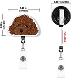 WIRESTER Retractable Badge Reel ID Holder with Alligator Clip for Office Worker, Nurse, Doctor, Teacher, Student - Animal