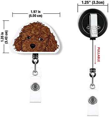 WIRESTER Retractable Badge Reel ID Holder with Alligator Clip for Office Worker, Nurse, Doctor, Teacher, Student - Animal
