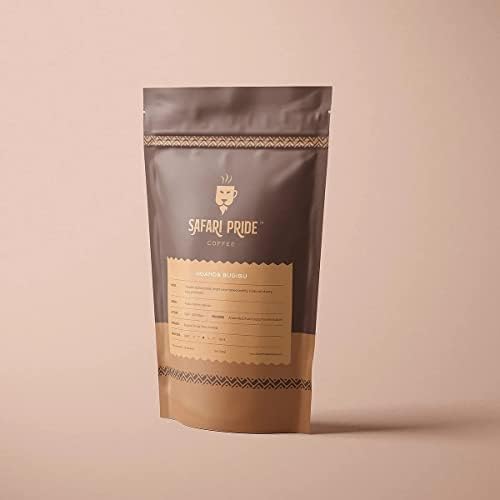 Safari Pride Coffee | Uganda Bugisu Premium Single Origin Roast | Smooth Medium Roast with Fruity Wine Toned Smooth Notes | Gourmet Sustainable Direct Trade African | 12 oz | Ground