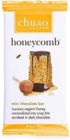Chuao Chocolatier Honeycomb Dark Chocolate Mini Bars | Gourmet Honey No Preservatives | For Gift Baskets, Gifts for Women, Men, Thank You, Care Package | 24 Pack