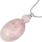 Nupuyai Essential Oil Diffuser Necklace for Women Men 28", Perfume Bottle Healing Stone Pendant with Chain for Unisex