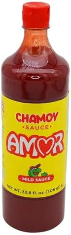 Amor Chamoy Sauce 33 oz – Sweet, Spicy & Tangy Mexican Fruit Sauce for Snacks & Treats – Pack of 12