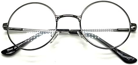 BillieJoe Round Circle Oval Metal Reading Glasses Wired Sun Readers (3 PACK) for Men Women Spring Hinged Tinted Lenses