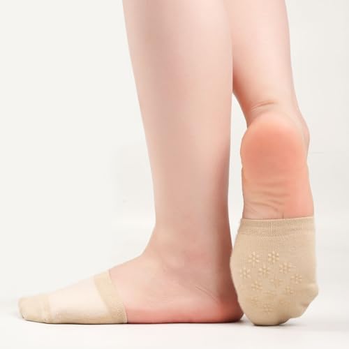 Toe Socks Womens for Mules, Half Socks Toe Topper Covers No Show Invisible Non-slip Liners for Clogs 4/6/8 Pairs