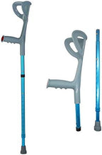 Lightweight Foldable Forearm Crutch, Aluminum Walking Stick,Height Adjustable, Ergonomic Handle with Comfortable Grip 2ZG-0IGM (Blue)