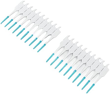 TOPINCN 200Pcs Interdental Brush, Toothpick Flossing Tooth Tool Professional Brush Micro Tight Cleaner with Portable Case(Mint Green)