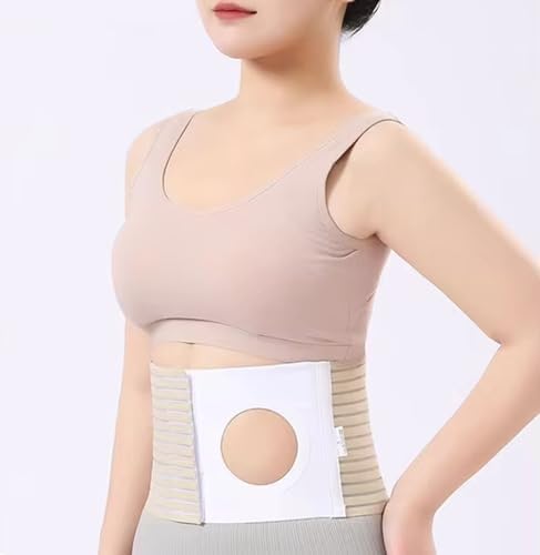Men Or Women Ostomy Belt Breathable Ostomy Hernia Support Belt Abdominal Stoma Binder Brace Abdomen Band Stoma Support for Colostomy Patients to Prevent Parastomal Hernia Stoma Opening (L)