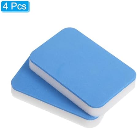 PATIKIL Table Tennis Rubber Care Sponge, 4 Pack Ping Pong Paddle Cleaning Sponge Racket Pat Cleaner, Blue White