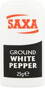 Saxa Ground White Pepper (25g) - Pack of 6
