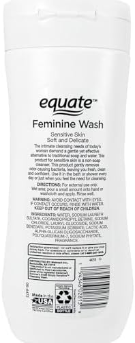 Equate Feminine Wash for Sensitive Skin, Soft & Delicate, (pack of 2) 15 fl oz (444 ml)