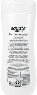 Equate Feminine Wash for Sensitive Skin, Soft & Delicate, (pack of 2) 15 fl oz (444 ml)