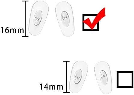 Replacement Push-in Nose Pads for RayBan RB6335 RB3549 RB4071 RB6336 RB7140 RB8415 Sunglasses Eyglasses Repair-Kits (Silver)