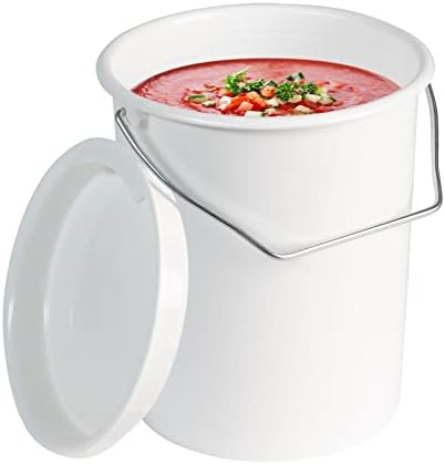 Westmark 2 Milk/Storage/Feed Buckets with Handle and Lid, Capacity: 3 L, Plastic, Maxi, White, 237922E3
