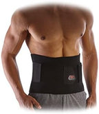 McDavid Waist/Belly Trimmer Belt for Women and Men. Extra Support. Love Handles Fat Burning Sauna Waist Trainer - Promotes Healthy Sweat, Weight Loss, Lower Back Posture, Black, One Size