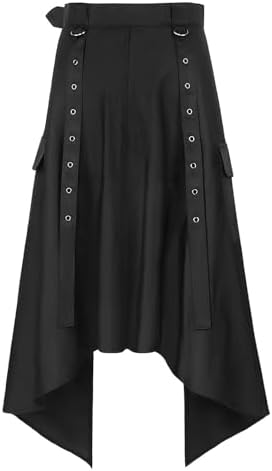 Mens Scottish Utility Kilts Vintage Gothic Pleated Skirt Vintage Steampunk Scotland Kendo Scottish Clothing Halloween