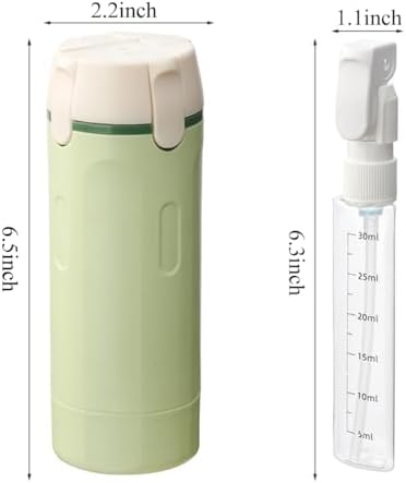 4 in 1 Travel Dispenser, 4 Pack 30ML Travel Bottles with Stickers for Toiletries, Leak Proof Travel Size Containers, Portable for Shampoo Lotion Conditioner Cream Green