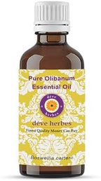 Deve Herbes Pure Olibanum Essential Oil (Boswellia carterii) Steam Distilled 30ml (1 oz)