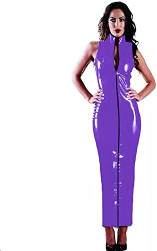 QJZM 24 Colors Two Way Zipper Front Long Dress 7XL