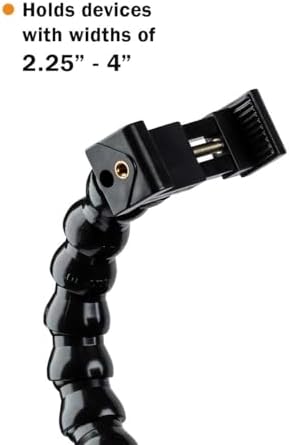 MOGO ModularHose Assistive Technology Phone Holder with Heavy-Duty Spring Clamp (Opens to 2"), 24 Inch Arm