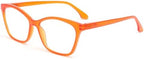 OPULIZE KAT Reading Glasses for Women Men, Cat-Eye Frame with Spring Hinges, Matt Orange +2.00 (Pack of 1)