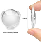Biconvex Lens Set, Pop-Tech Optical Glass Lens Bi-Convex 34mm Diameter 45mm Focal Length Lenses for Google Cardboard VR