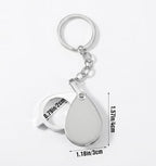 Mini Magnifying Glass Keychain, 10X Lens Small Pocket Jewelry Magnifying Glass Keychain Ideal for Jewelry, Reading & Hobbies (1.5 x 1.2 Inches / 3.8 x 3.0 cm), 10X Lens
