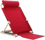 Bed Back Rest Adjustable Angle, Mobility Disability Support Aid,Sit Up Or Reclined Position, Includes Head Pillow, Read, Eat, Watch TV in Bed, for Eldery, Disabled, & Injured,red