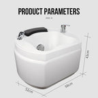 Acrylic Pedicure Footbath, 23L Colorful Lamp Massage Spa with PU Foot Pad, Hot&Cold Adjustment Bathtub, Foot Surfing Massage Basin for Spa, Home