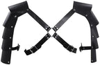 Men's Faux Leather Body Chest Harness Adjustable Shoulder Armors Buckles