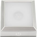 ZJchao Led Light Base, Ornament Display Stand Display Stand for Crystal Art Lighted Led Base Light for Glass Crystal Artwork (Square 4 lights touchable USB battery (delivered)